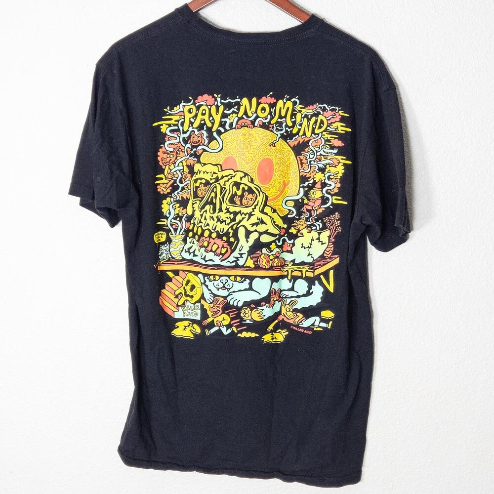 Killer Acid Graphic T Shirt Black Size Large Psychedelic Streetwear - Picture 2 of 4